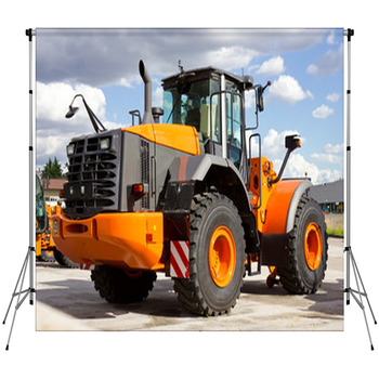 Construction Vehicle Custom Size Backdrop