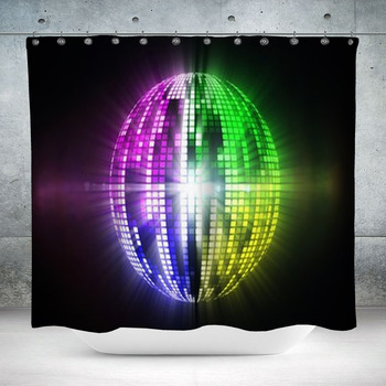 Cool Disco Ball Design Custom Size Shower Curtain