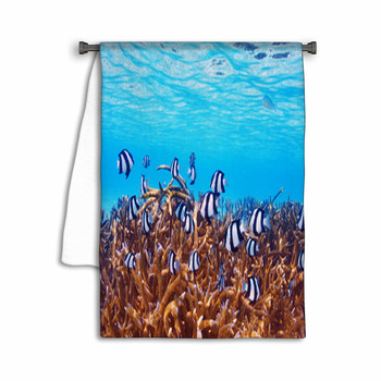 Coral Reef At Maldives Towel