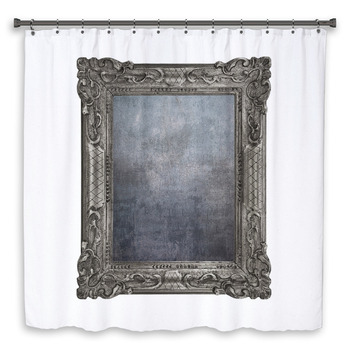 Cornice Grigia Con Fondo Bianco Shower Curtain