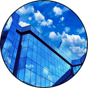 Corporate Business Office Building Round Rug