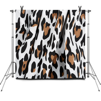 Cotton Fabric With Animal Print Animal Fleece Backdrop