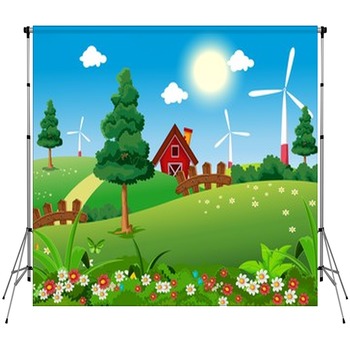 Countryside Farm Custom Size Backdrop