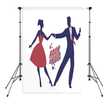 Couple 1950s 50s Rock And Pole Pocket Backdrop
