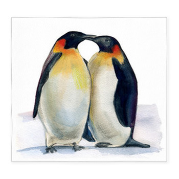 Couple Of Penguins Custom Size Floor Mat