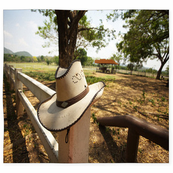 Cowboy Hat, Light Brown Cowboy Hat  Custom Size Floor Mat