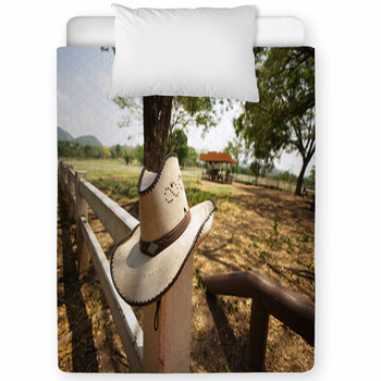 Cowboy Hat, Light Brown Cowboy Hat Toddler Comforter
