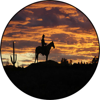 Cowboy Round Rug