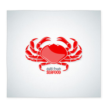 Crab Seafood Menu Background Custom Size Floor Mat