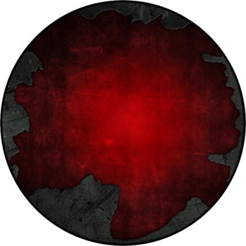 Cracked Concrete And Red Grunge Background Round Rug