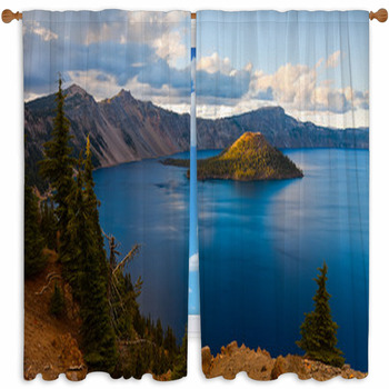Crater Lake National Park, Custom Size Window Curtain