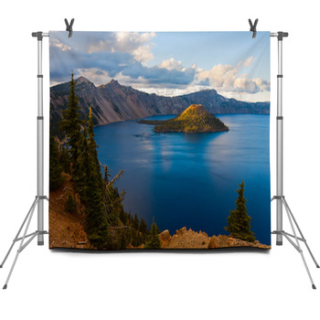 Crater Lake National Park, Oregon At Fleece Backdrop