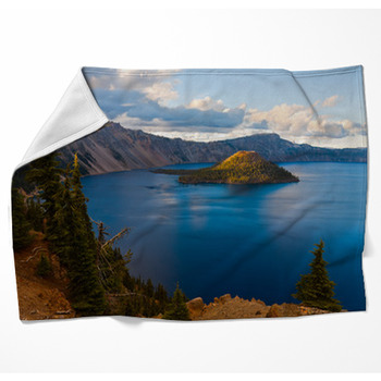 Crater Lake National Park, Oregon At  Woven Throw Blanket