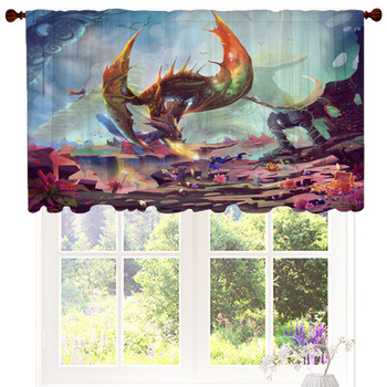 Creative Illustration And Innovative  Custom Size Valance