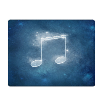 Creative Image Of Musical Note On Abstract Blue  Bath Mat