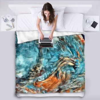 Creative Painting Pictorial Art Colorful Fleece Blanket
