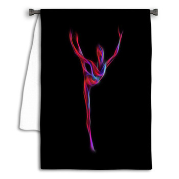 Creative Silhouette Of Gymnastic Girl Art Towel
