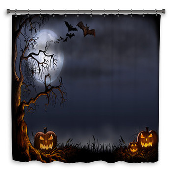 Creepy Halloween Scene - Custom Size Shower Curtain