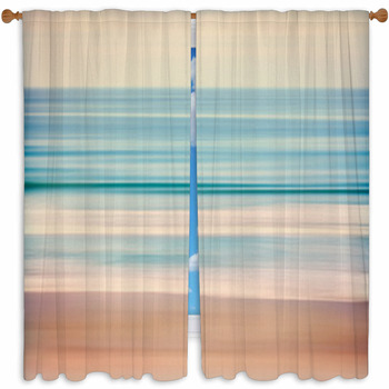 Cross Processed Ocean Custom Size Window Curtain