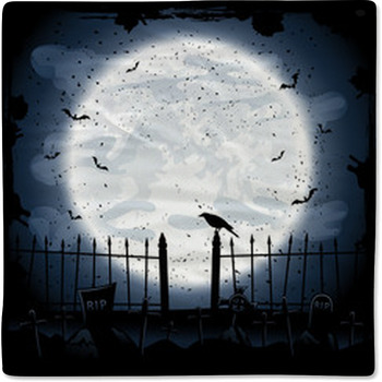 Crow In Cemetery Baby Blanket