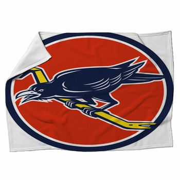 Crow Perching Crowbar Circle Logo Fleece Blanket