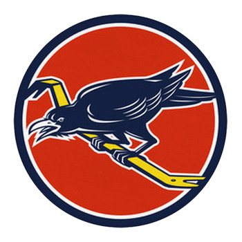 Crow Perching Crowbar Circle Logo Round Rug
