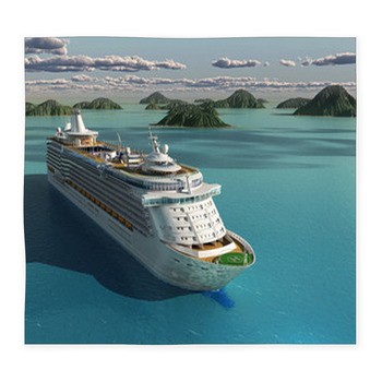 Cruise Ship In The Sea Custom Size Floor Mat