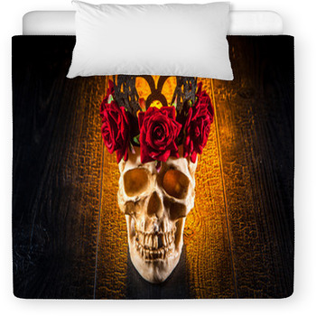 Cult Of Santa Muerte Skull In The Style Toddler Duvet