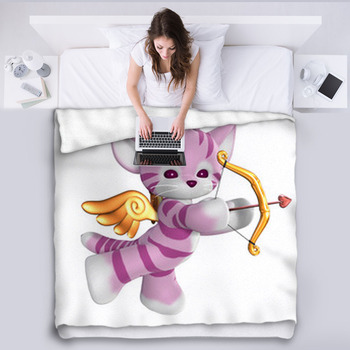 Cupid Kitty Fleece Blanket