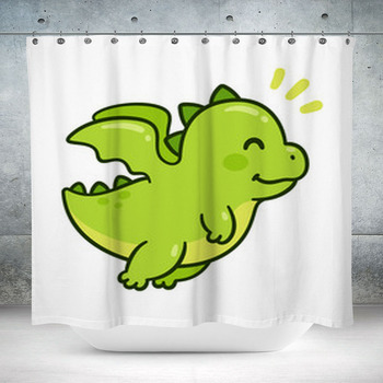 Cute Baby Dragon Custom Size Shower Curtain