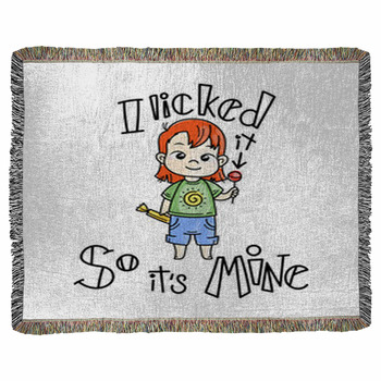 Cute Cartoon Kids Vector And Woven Throw Blanket