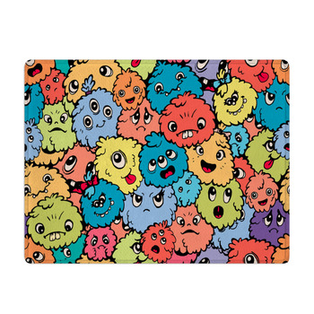 Cute Funny Monsters Seamless Pattern Colorful Bath Mat