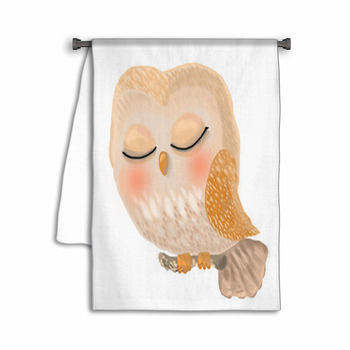 Cute Owl Is Sleeping Towel