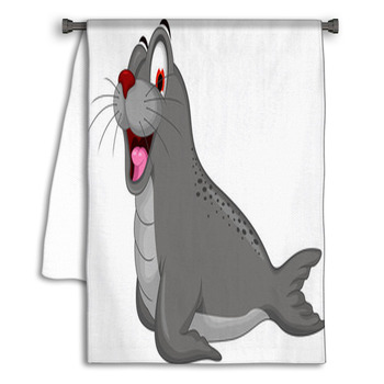 Cute Seal Cartoon Towel
