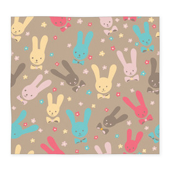 Cute Seamless Rabbits Custom Size Floor Mat