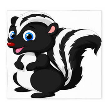 Cute Skunk Cartoon Custom Size Floor Mat