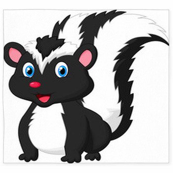 Cute Skunk Cartoon Custom Size Floor Mat