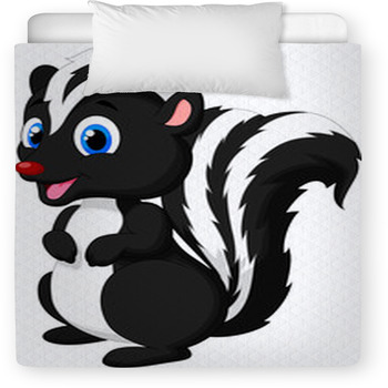 Cute Skunk Cartoon Toddler Comforter