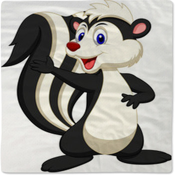 Cute Skunk Cartoon Waving Hand Baby Blanket