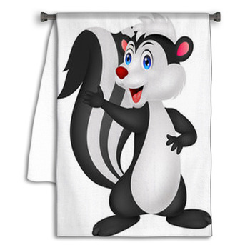 Cute Skunk Cartoon Waving Hand Towel