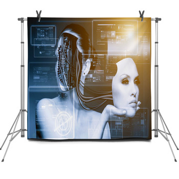 CyberFashion. Abstract Techno Fleece Backdrop