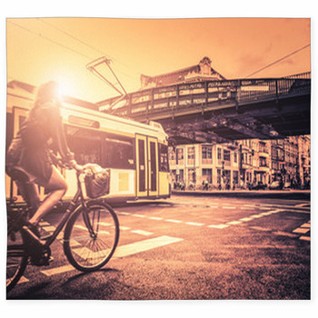 Cycling In The City Custom Size Floor Mat