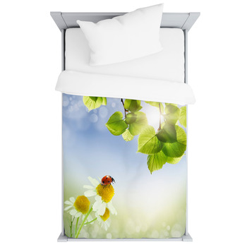 Daisies Field And Ladybug Toddler Duvet