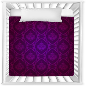 Damask Seamless Floral Pattern Baby Crib Comforter