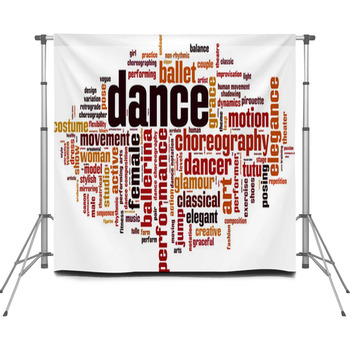 Dance Word Cloud Custom Size Backdrop