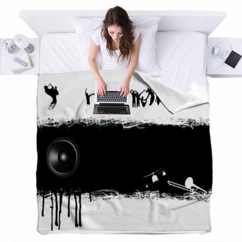 Dancer Speaker Splash Rider And Fleece Bed Blanket