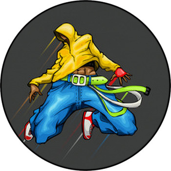 Dancing Cool Guy Round Rug