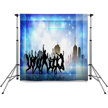 Dancing People Pole Pocket Backdrop