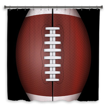 Dark Background Of American Football Or Shower Curtain