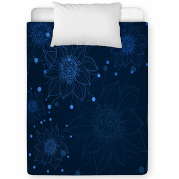 Dark Blue Floral Background Toddler Comforter